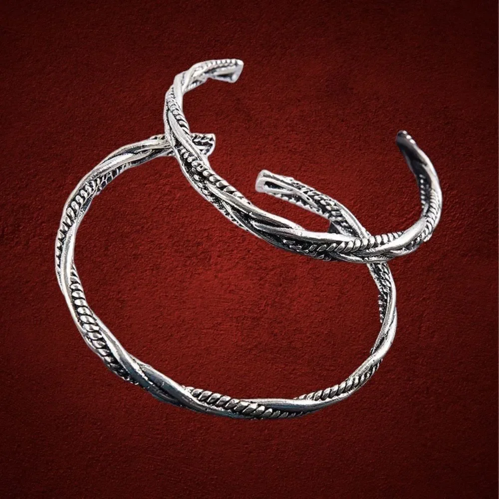 💎151💎HOST PICK! 925 Sterling Silver Vintage Style Pattern Cuff Bangle Bracelet
